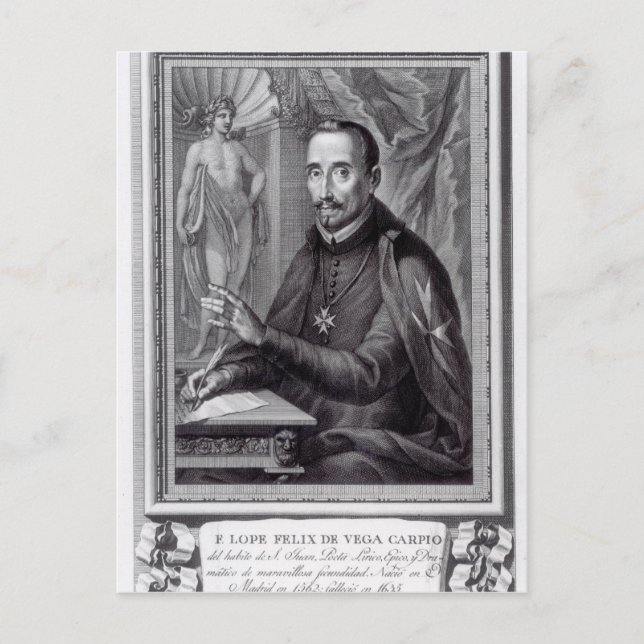 Carte Postale Portrait de Lope Felix de Vega Carpio (Devant)