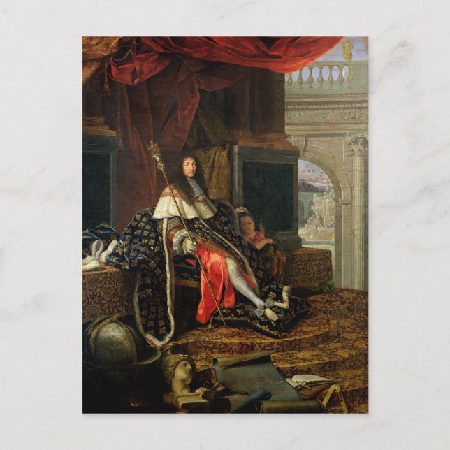 Carte Postale Portrait de Louis XIV  1668 (Devant)