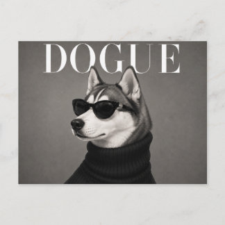 Carte Postale Portrait de luxe de Husky sibérien