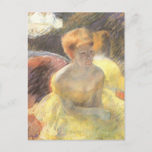 Carte Postale Portrait de Lydia à l'Opéra par Mary Cassatt (Devant)
