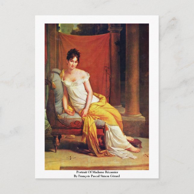 Carte Postale Portrait De Madame Récamier (Devant)
