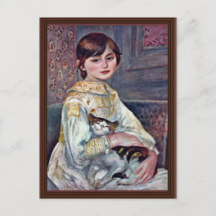 Carte Postale Portrait De Mademoiselle Julie Manet Avec Chat