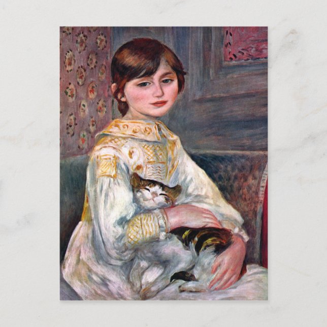 Carte Postale Portrait de Mademoiselle Julie Manet par Renoir (Devant)