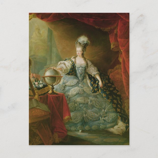 Carte Postale Portrait de Marie Antoinette Reine de France (Devant)