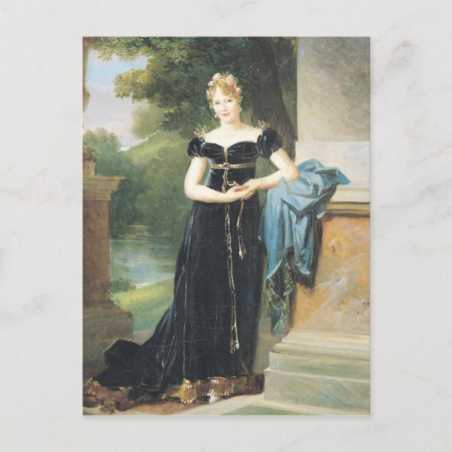 Carte Postale Portrait de Marie Laczinska comtesse Walewska (Devant)
