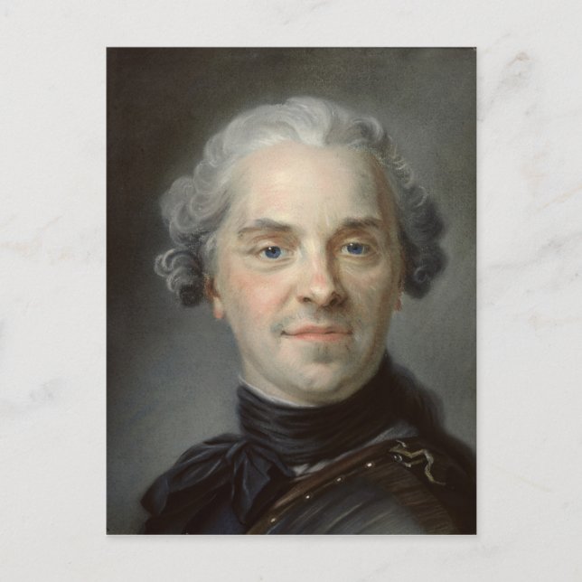 Carte Postale Portrait de Maurice, Comte de Saxe 1747 (Devant)