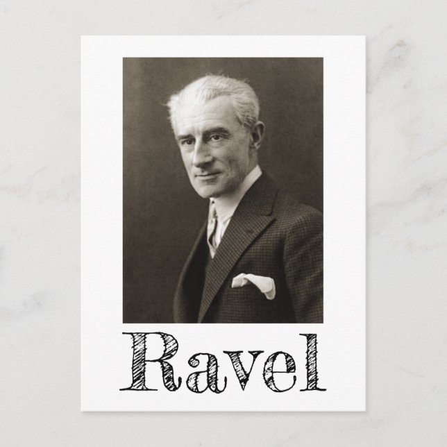 Carte postale Portrait de Maurice Ravel (vers 1925 (Devant)