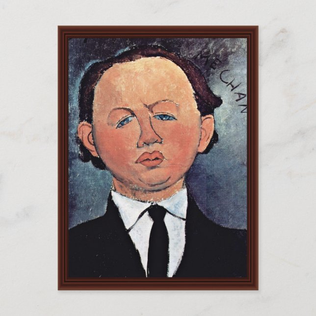 Carte Postale Portrait De Mécanique Par Modigliani Amedeo (Devant)