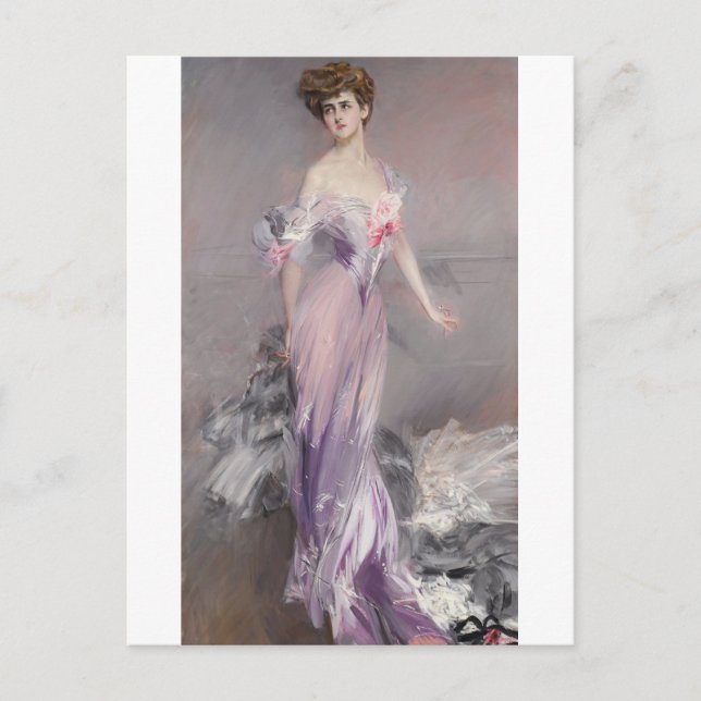 Carte Postale Portrait de Mme Howard Johnston par Boldini (Devant)