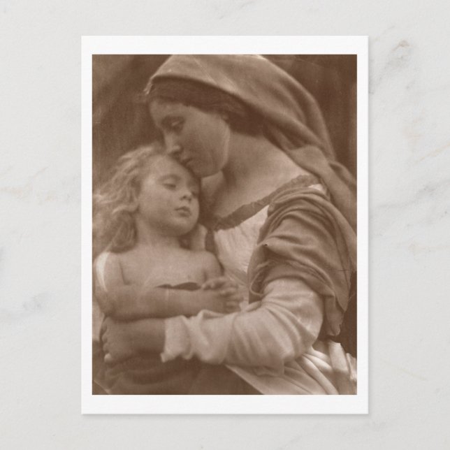 Carte Postale Portrait de Mother and child (sepia photo) (Devant)