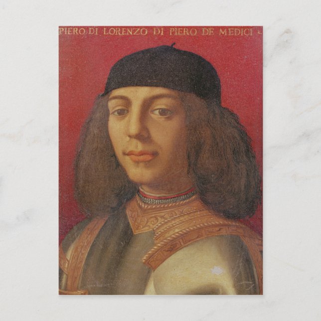 Carte Postale Portrait de Piero di Lorenzo de Medici (Devant)
