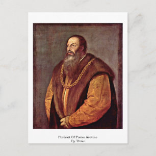 Carte Postale Portrait De Pietro Aretino. Par Titien