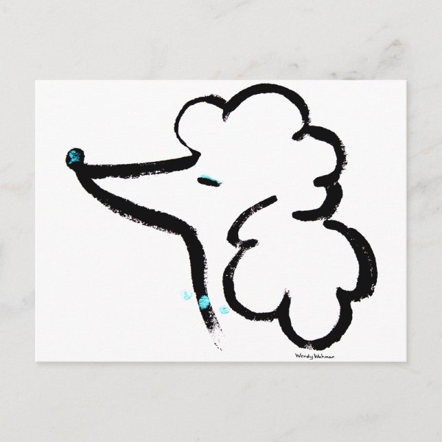 Carte Postale Portrait de poule (Devant)