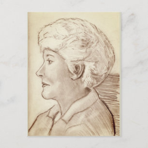 Carte Postale Portrait de profil de maman dessin 2004