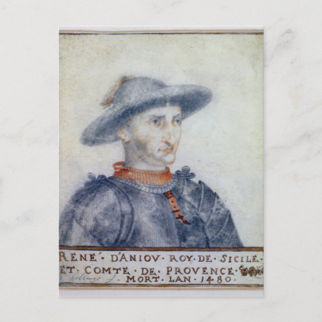 Carte Postale Portrait de René I Duc d'Anjou (Devant)