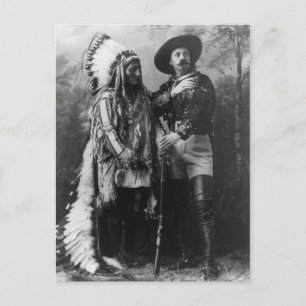 Carte Postale Portrait de Sitting Bull et Buffalo Bill de 1885