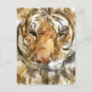 Carte Postale Portrait de tigre