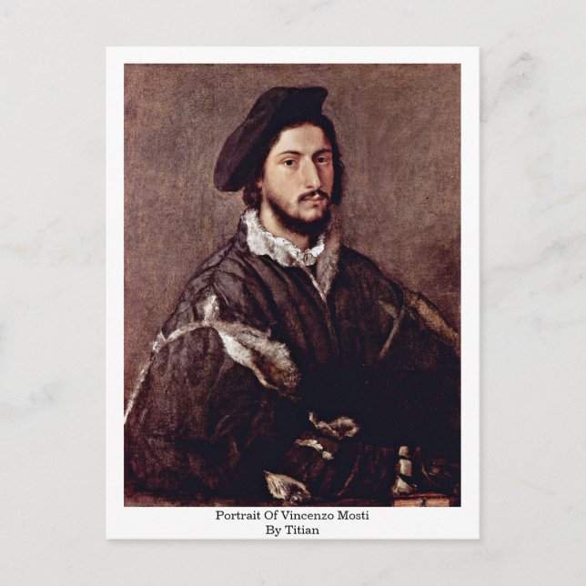 Carte Postale Portrait De Vincenzo Mosti Par Titien (Devant)