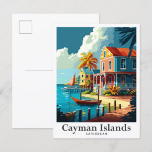 Carte Postale Portrait de Vintage voyage des Caraïbes des îles C