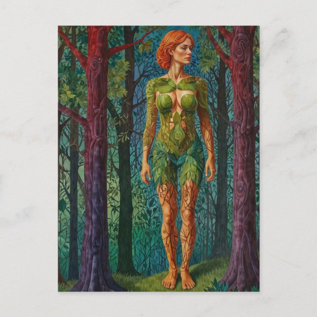 Carte Postale "Portrait de Viridra" - Veines de la Canopée (Devant)