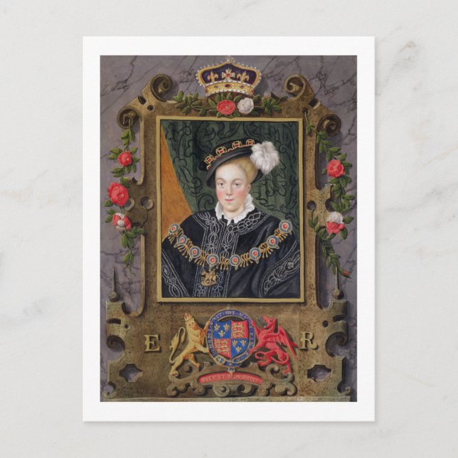 Carte Postale Portrait d'Edward VI (1537-53) King of England, a (Devant)