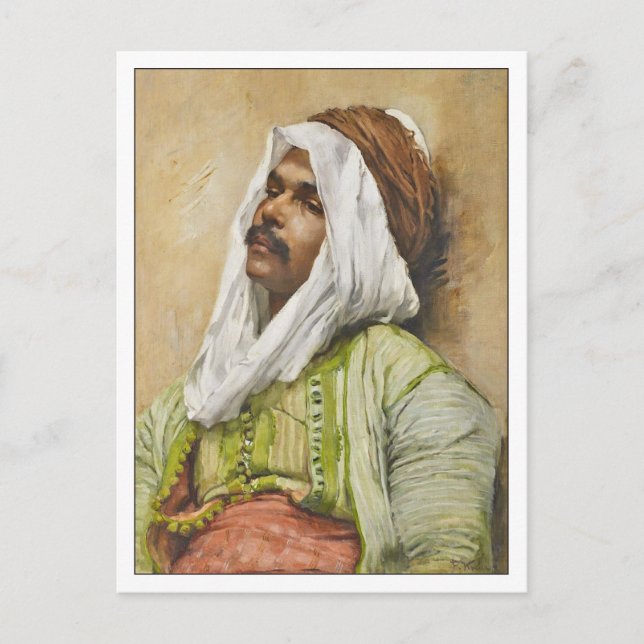 Carte Postale Portrait d'Egyptien par Franz Kosler (Devant)