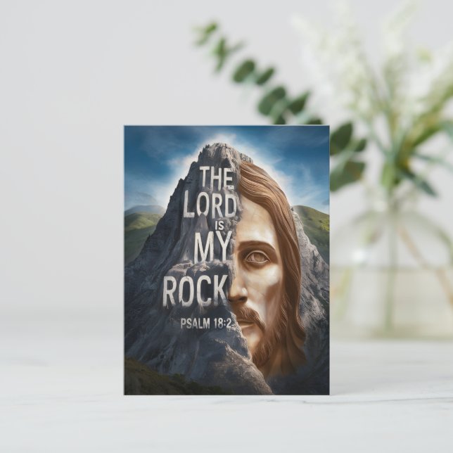 Carte Postale Portrait Divin : Le Seigneur est mon Rocher (Debout devant)