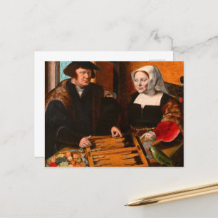 Carte Postale Portrait double d'un mari et d'une femme