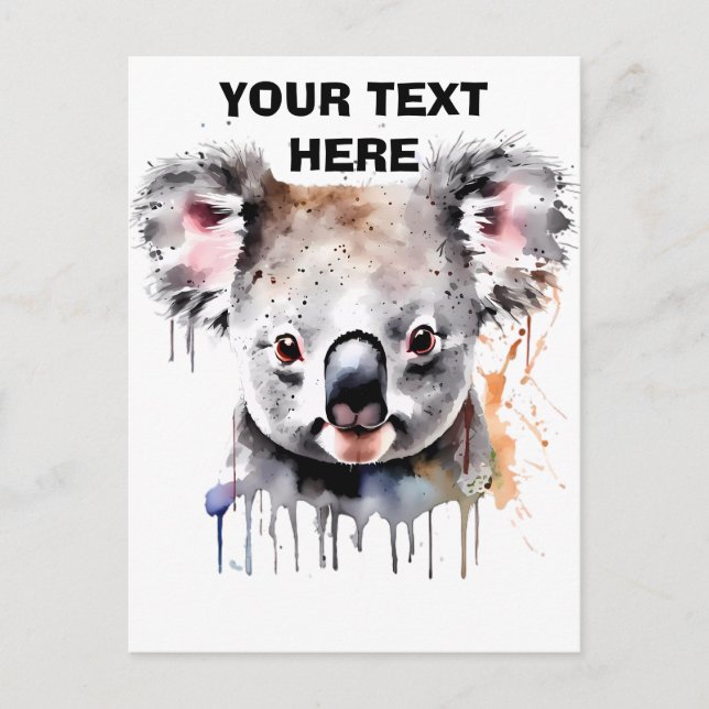 Carte Postale Portrait d'ours koala (Devant)