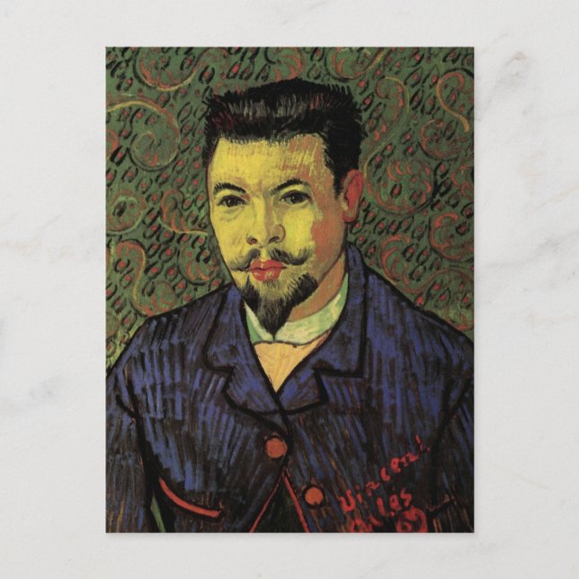 Carte Postale Portrait du docteur Félix Rey par Vincent van Gogh (Devant)