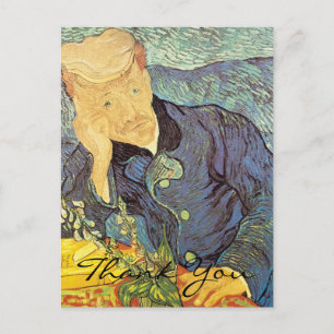 Carte Postale Portrait du Docteur Gachet par Van Gogh, Merci