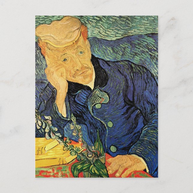 Carte Postale Portrait du docteur Gachet par Vincent van Gogh (Devant)