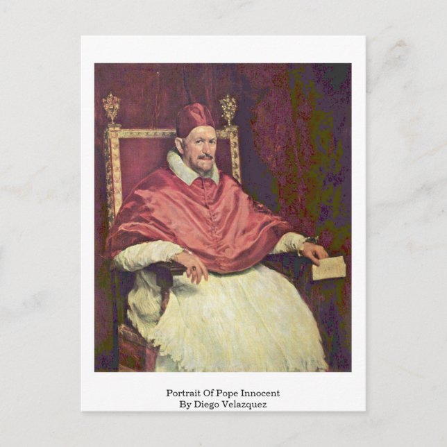 Carte Postale Portrait Du Pape Innocent Par Diego Velazquez (Devant)