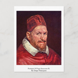 Carte Postale Portrait Du Pape Innocent X. Par Diego Velazquez