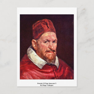 Carte Postale Portrait Du Pape Innocent X Par Diego Velázquez
