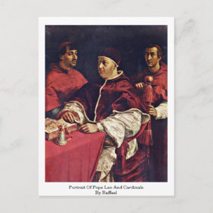 Carte Postale Portrait Du Pape Leo X Et Cardinaux De Raffael