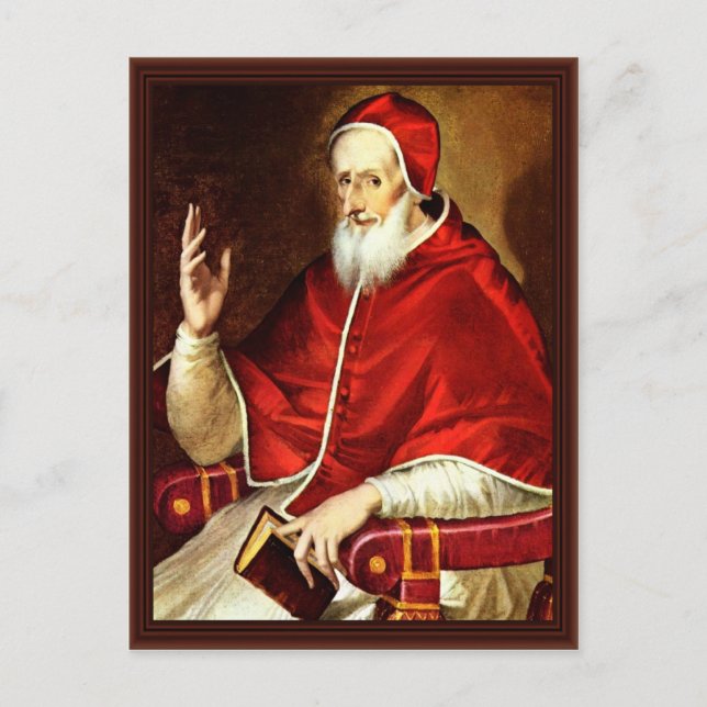 Carte Postale Portrait Du Pape Pie V. Par Greco El (Devant)