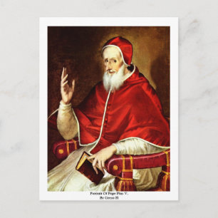 Carte Postale Portrait Du Pape Pie V. Par Greco El