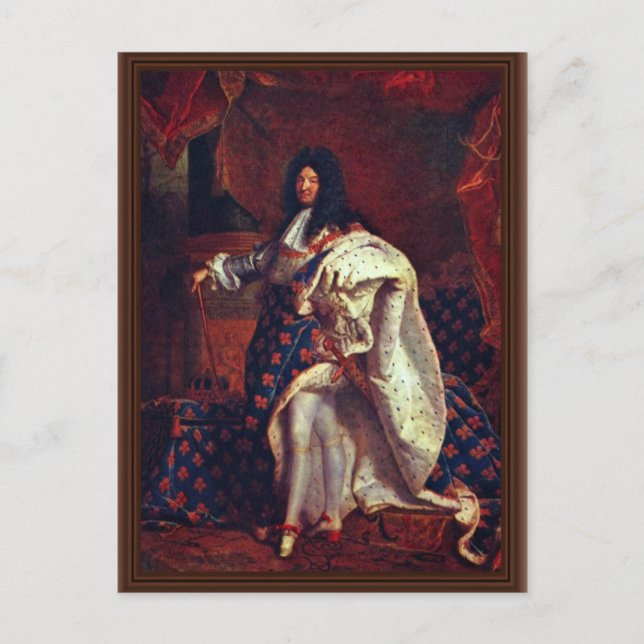 Carte Postale Portrait Du Roi Français Louis Xiv Par Rigaud Hy (Devant)