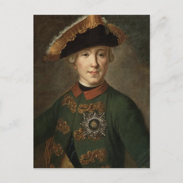 Carte Postale Portrait du tsar Pierre III (Devant)