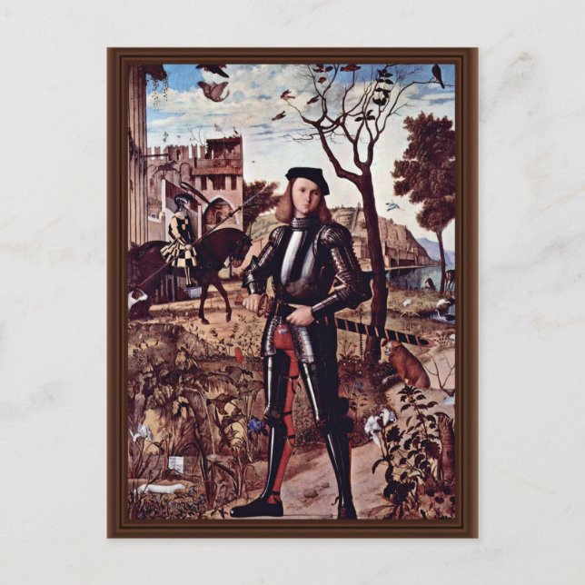 Carte Postale Portrait D'Un Chevalier Par Carpaccio Vittore (Devant)