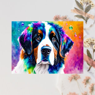 Carte Postale Portrait d'un chien de montagne bernois