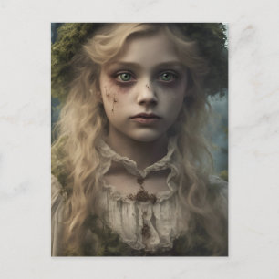Carte Postale Portrait d'un enfant victorien déplaisant mort-viv