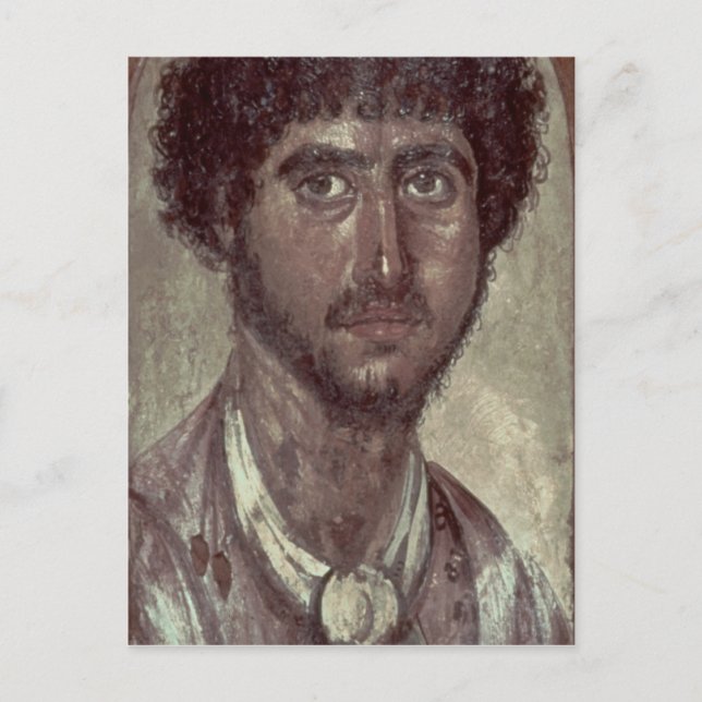 Carte Postale Portrait d'un Greek, from Fayum, Romano-Egyptian (Devant)