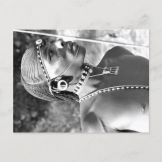 Carte Postale Portrait d'un guerrier maasaï