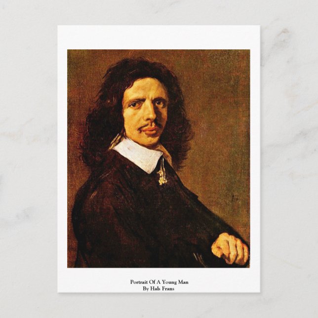 Carte Postale Portrait D'Un Jeune Homme Par Hals Frans (Devant)