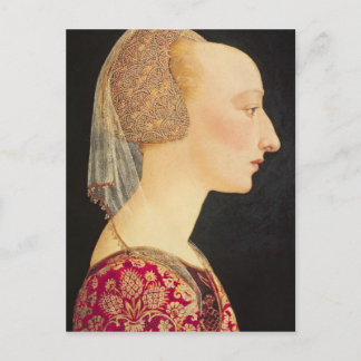 Carte Postale Portrait d'une dame en rouge, 1460-70