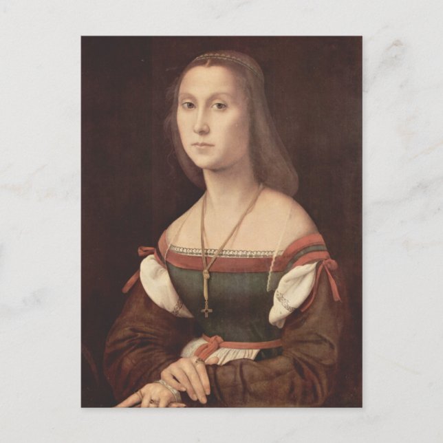 Carte Postale Portrait d'une dame (Le muet) par Raphael (Devant)