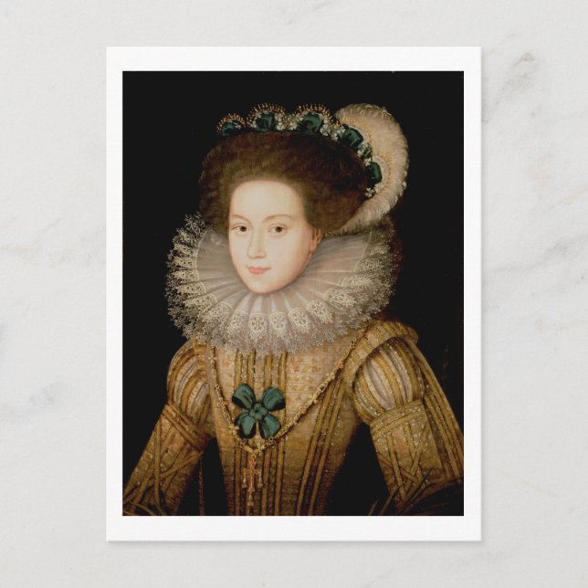 Carte Postale Portrait d'une dame, possibly Mary Queen of Scots  (Devant)