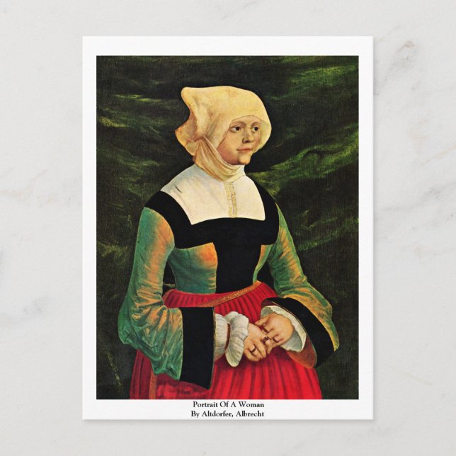 Carte Postale Portrait D'Une Femme Par Altdorfer, Albrecht (Devant)